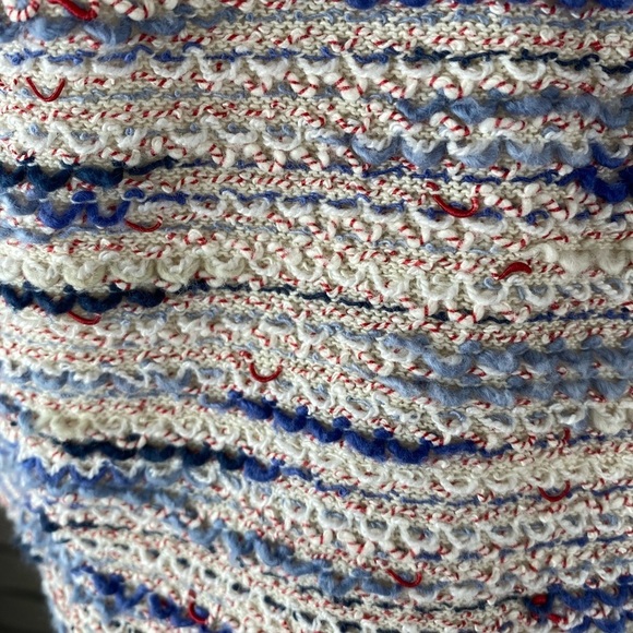 Madewell Pink Purple Marl Knit Lightweight Crop V Neck Boho Sweater size Medium - Picture 9 of 11